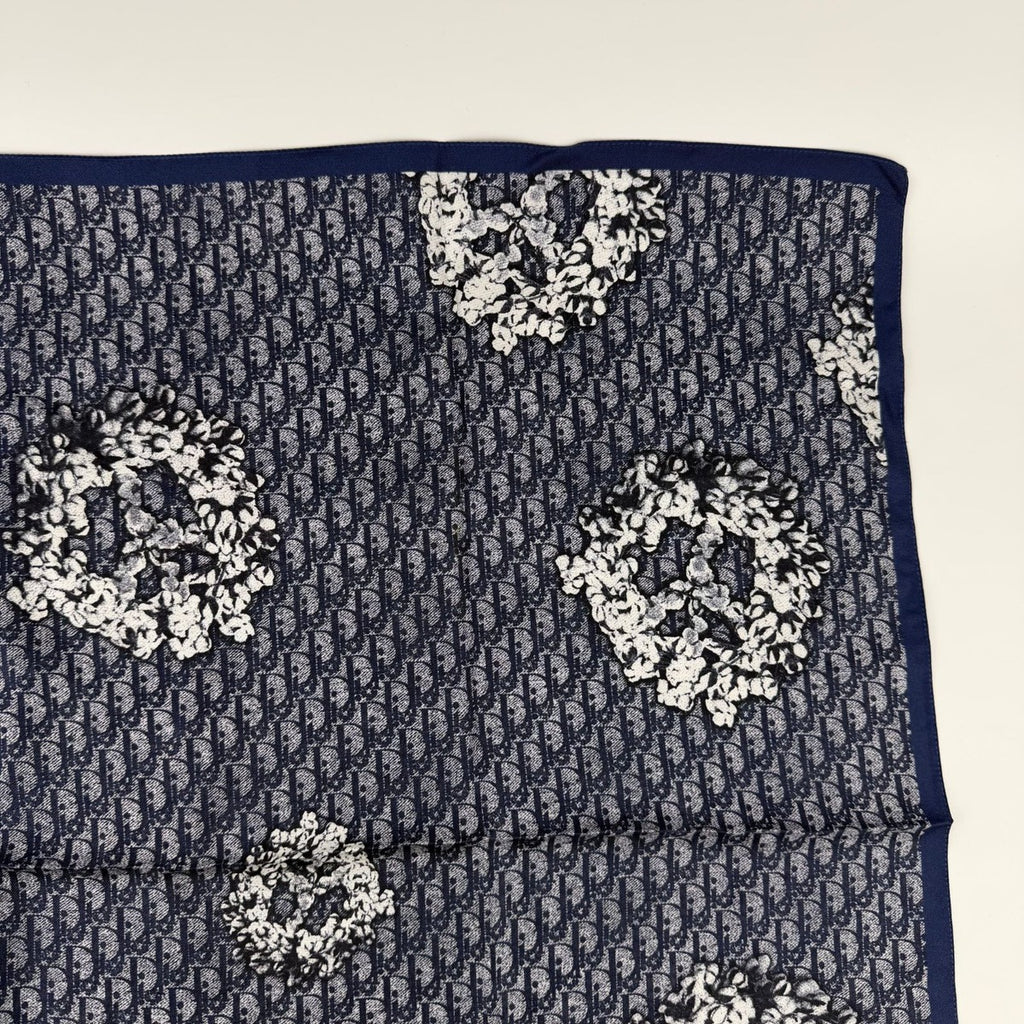 Dior Scarf Navy Silk Vintage — view 4