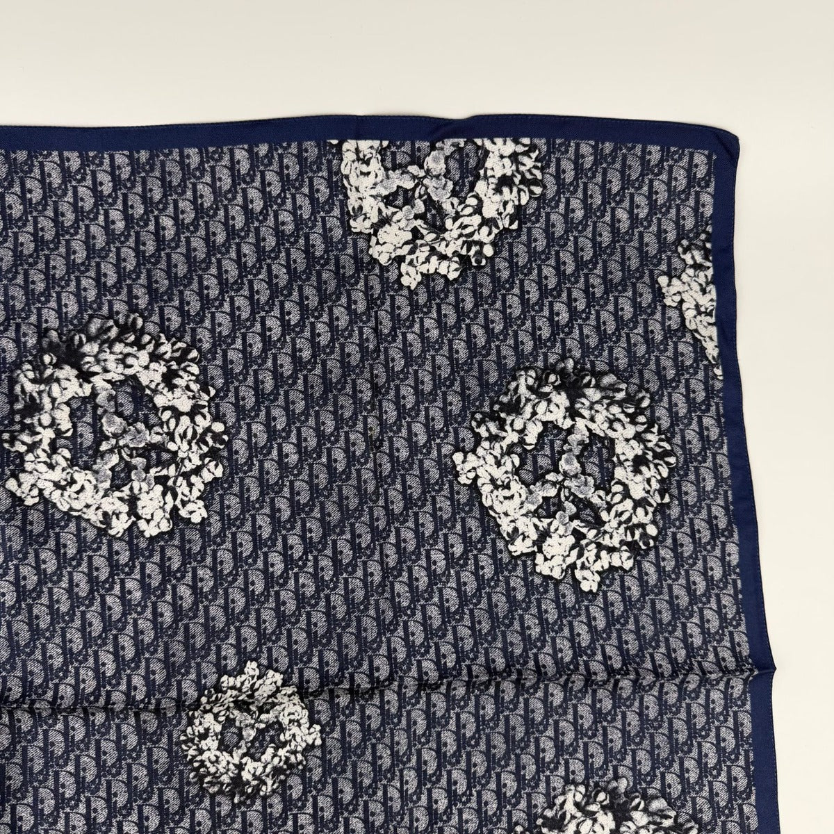 Dior Scarf Navy Silk Vintage — view 4
