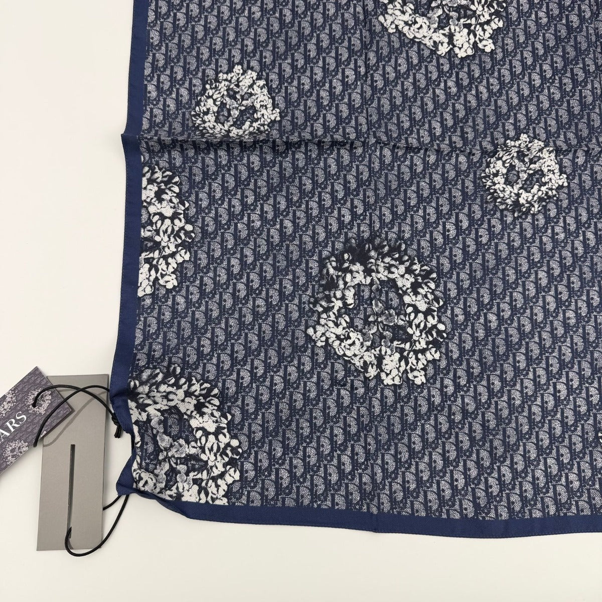 Dior Scarf Navy Silk Vintage — view 6