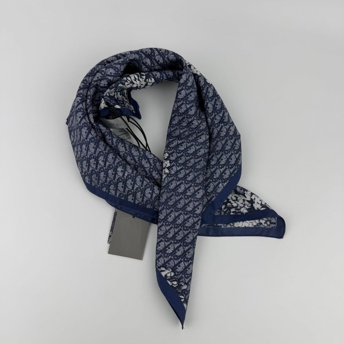Dior Scarf Navy Silk Vintage