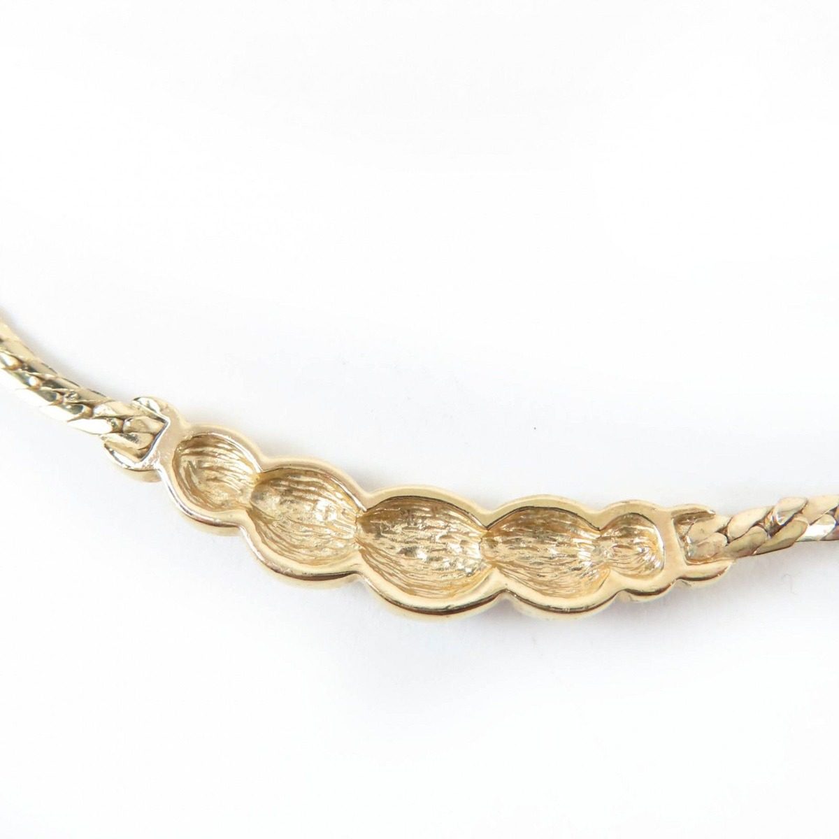 Dior Vintage Rhinestone Necklace Gold Black — view 4