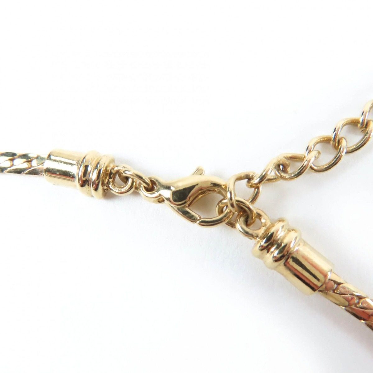 Dior Vintage Rhinestone Necklace Gold Black — view 6