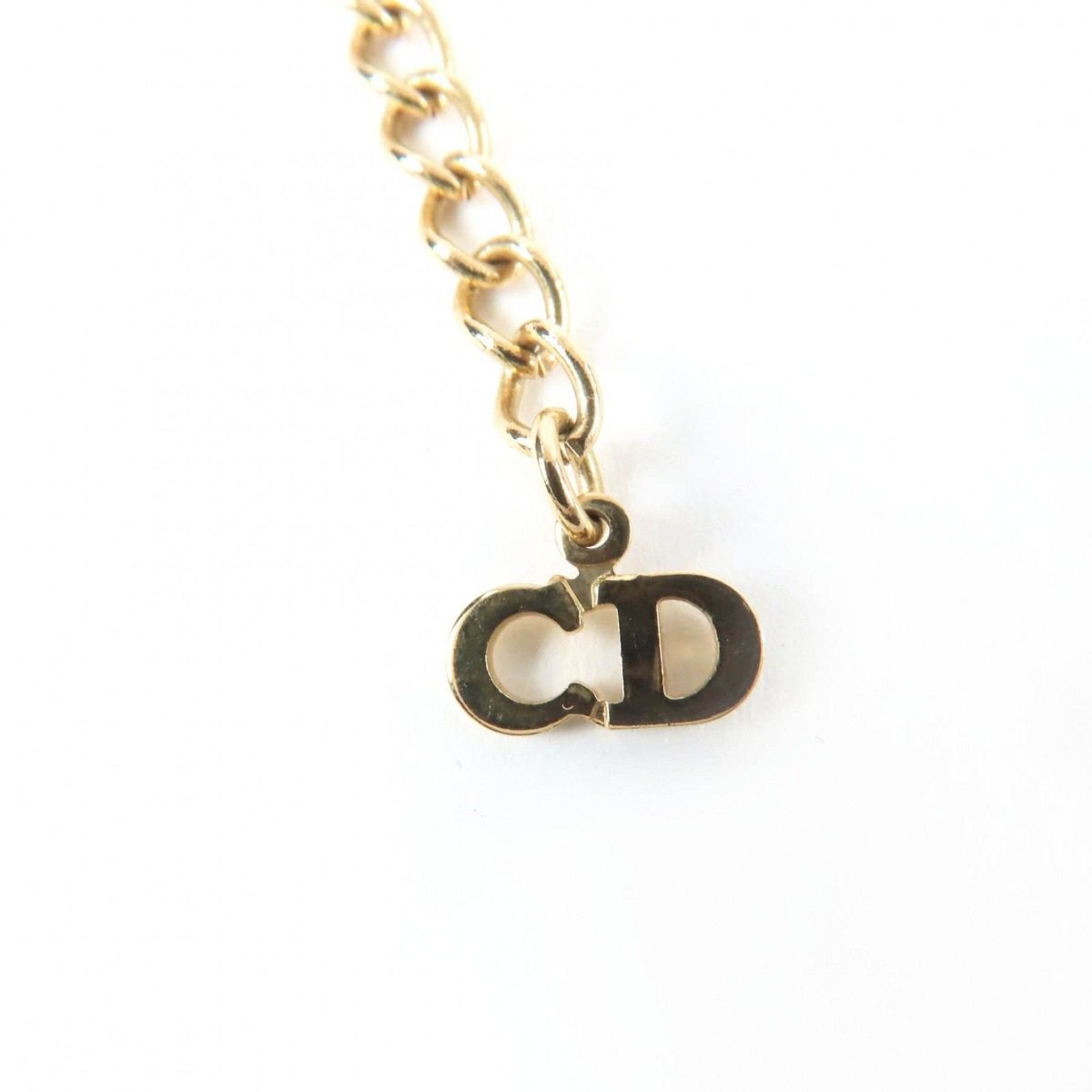 Dior Vintage Rhinestone Necklace Gold Black — view 7