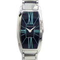 Tiffany & Co Watch Gemea Tonneau Black Dial Roman Index SS Quartz Analog