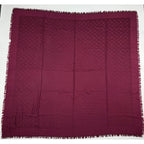 Louis Vuitton Shawl Monogram Silk Wool Red Vintage Scarf — view 2
