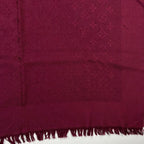 Louis Vuitton Shawl Monogram Silk Wool Red Vintage Scarf — view 7