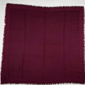 Louis Vuitton Shawl Monogram Silk Wool Red Vintage Scarf