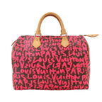 Louis Vuitton Monogram Graffiti Speedy 30 Hand Bag Fuchsia
