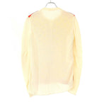 Celine Silk Scarf Knit Cardigan 25 Orange and Ivory XS — view 2