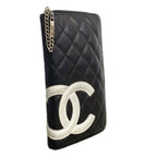 Chanel Wallet Cambon Lambskin Black Silver — view 2