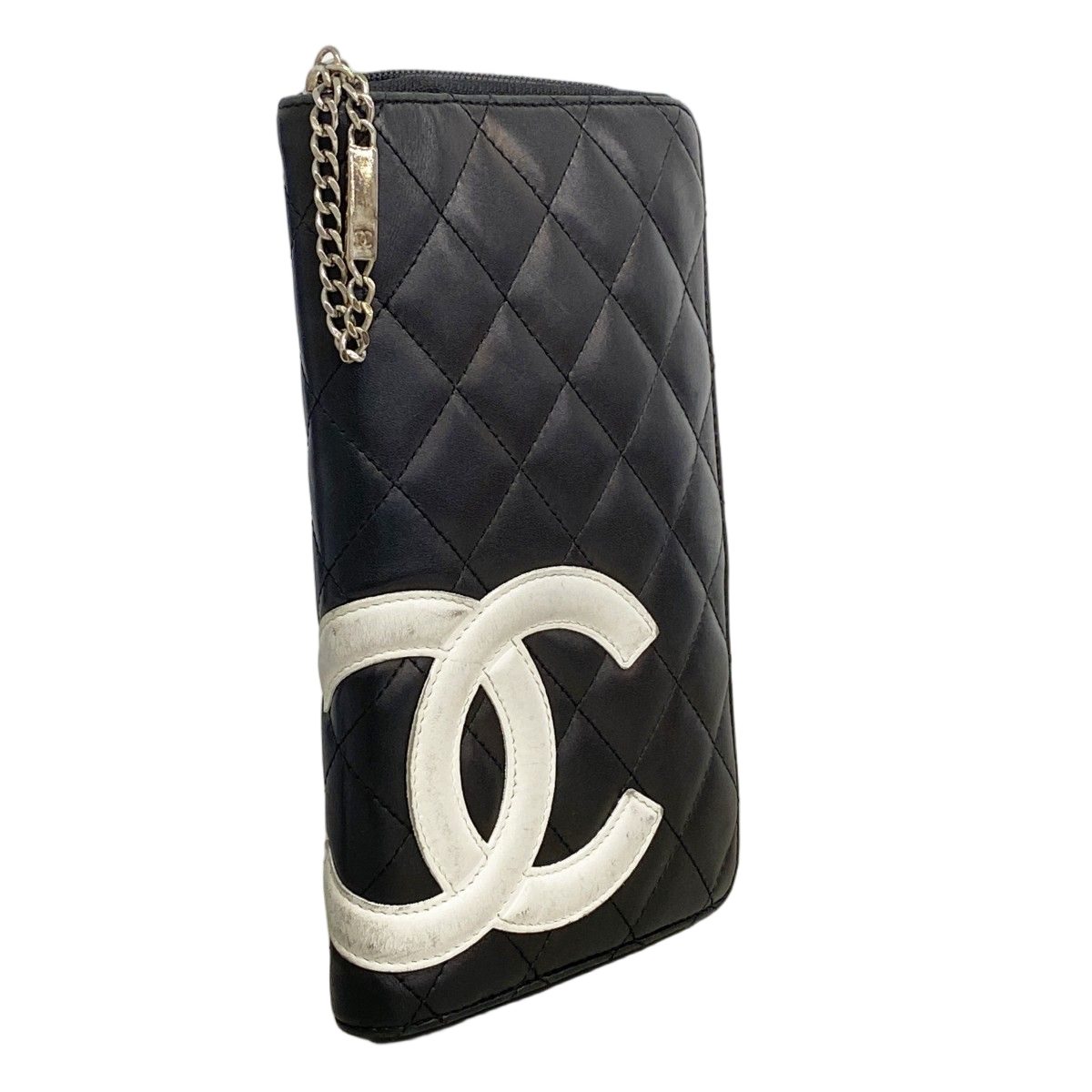 Chanel Wallet Cambon Lambskin Black Silver — view 2