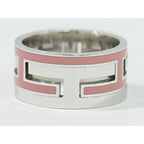 Hermes Move Ash H Logo AG 925 Ring 52 12 Silver Pink Accessories — view 3