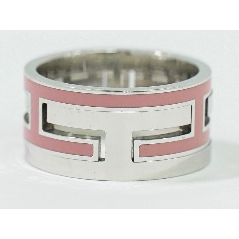 Hermes Move Ash H Logo AG 925 Ring 52 12 Silver Pink Accessories — view 3