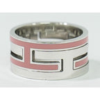 Hermes Move Ash H Logo AG 925 Ring 52 12 Silver Pink Accessories — view 4