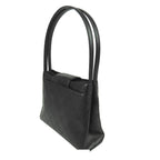 Chanel Shoulder Bag Black Leather Quilted CC Logo — view 2