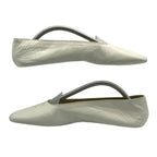 Chanel Flat Shoes with Leather Pouch Punching CC Logo White — view 4