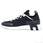 Hermes Sneakers Lift 37.5 Black White Orange