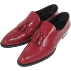 Celine Loafers Tassel Leather Red Shoes