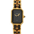 Chanel Premiere S Vintage Watch Black Gold Quartz