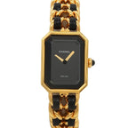 Chanel Premiere S Vintage Watch Black Gold Quartz