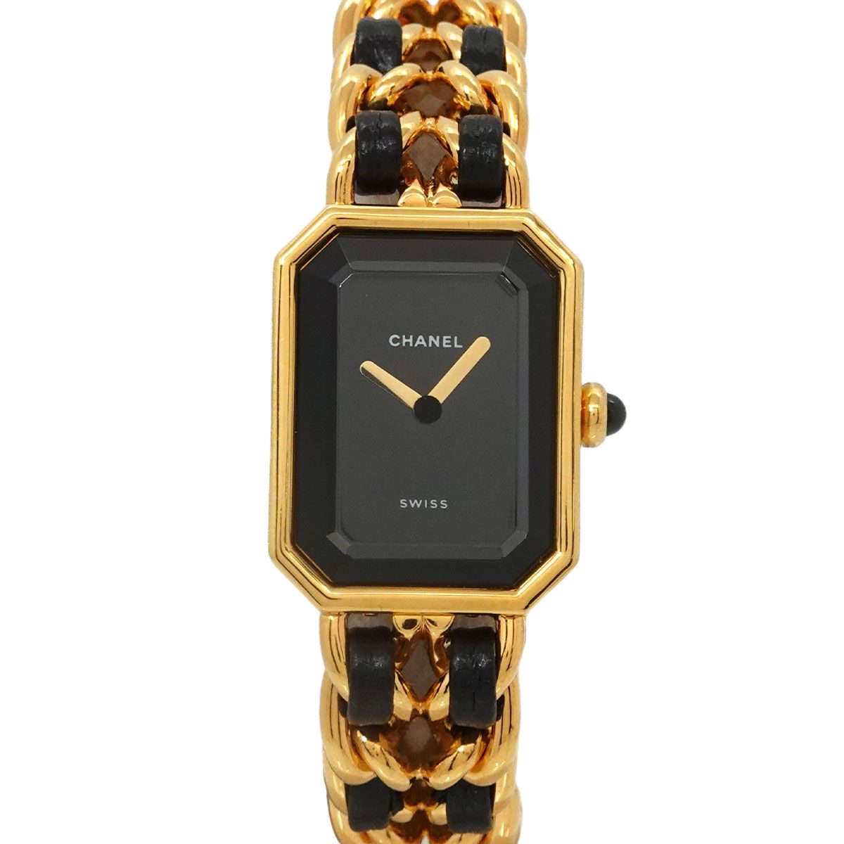 Chanel Premiere S Vintage Watch Black Gold Quartz