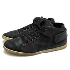 Louis Vuitton Shoes Sneakers High Cut Men Leather Gray Damier Graphite