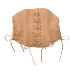 Dior Belt D-lace Corset Brown Leather