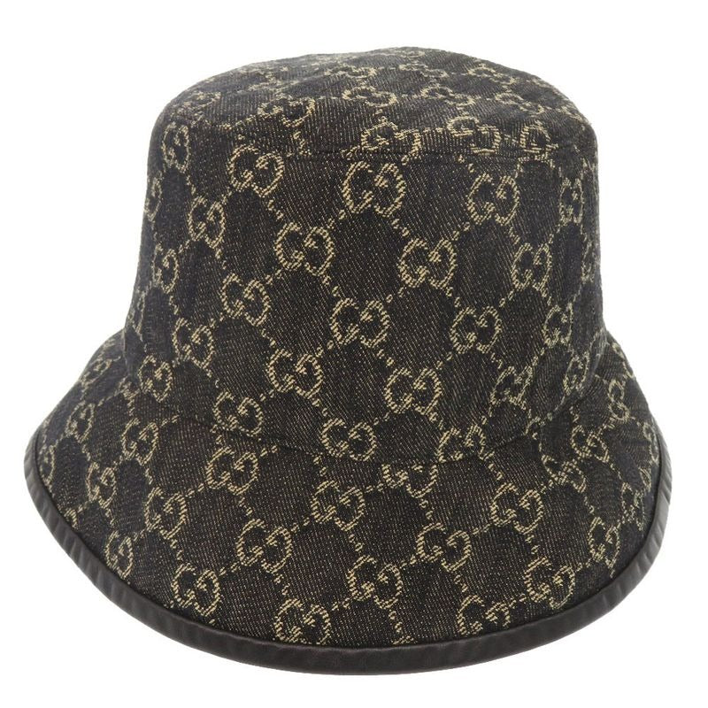 Gucci Bucket Hat Size M Cotton Black 1065