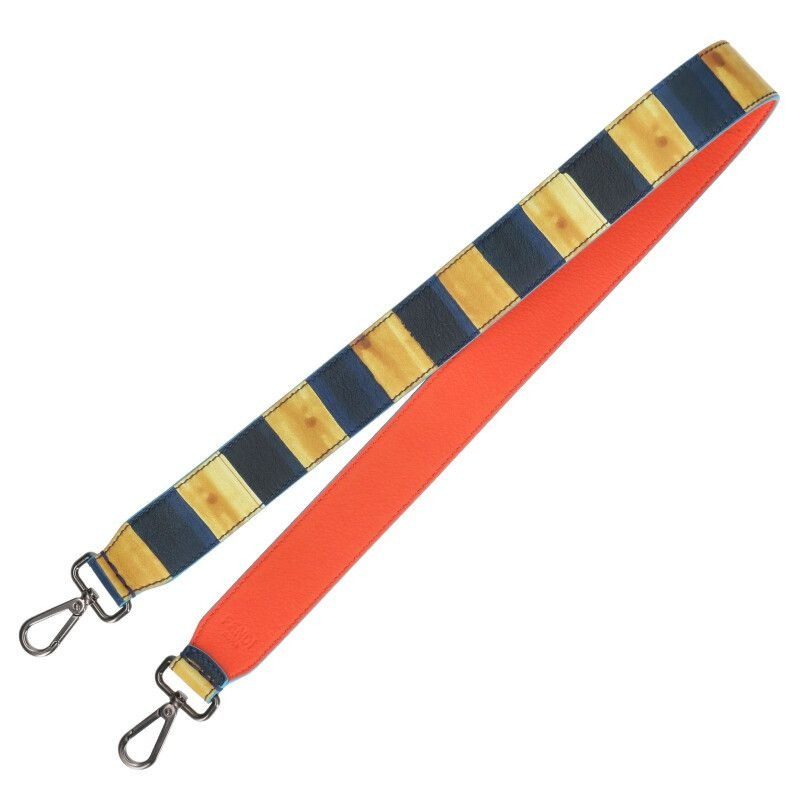 Fendi Strap You Pecan Graffiti Striped Leather