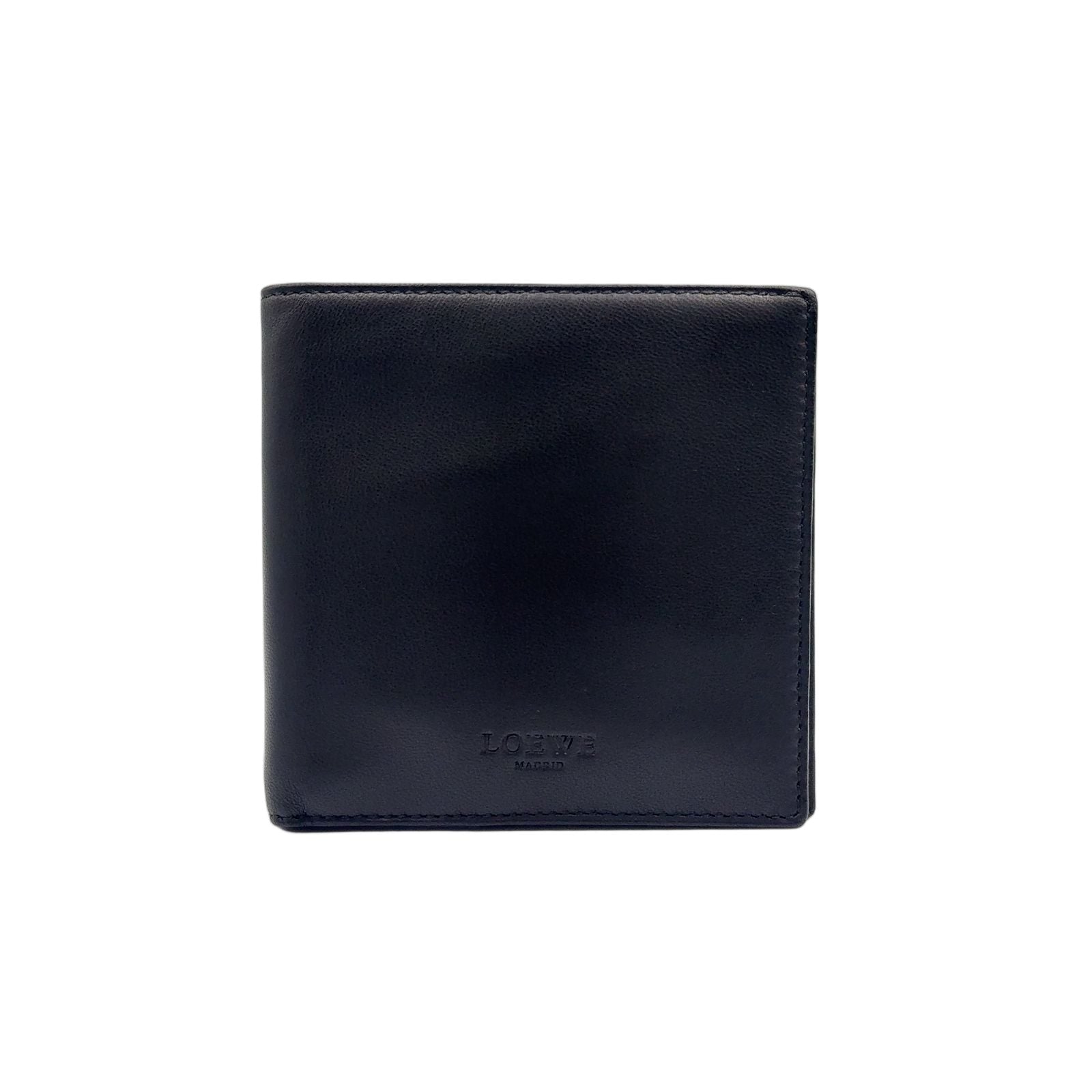 Loewe Bifold Card Case Leather Black Wallet