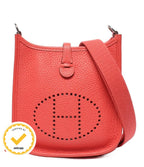 Hermes Shoulder Bag Silver Bag Crossbody Taurillon Clemence TPM