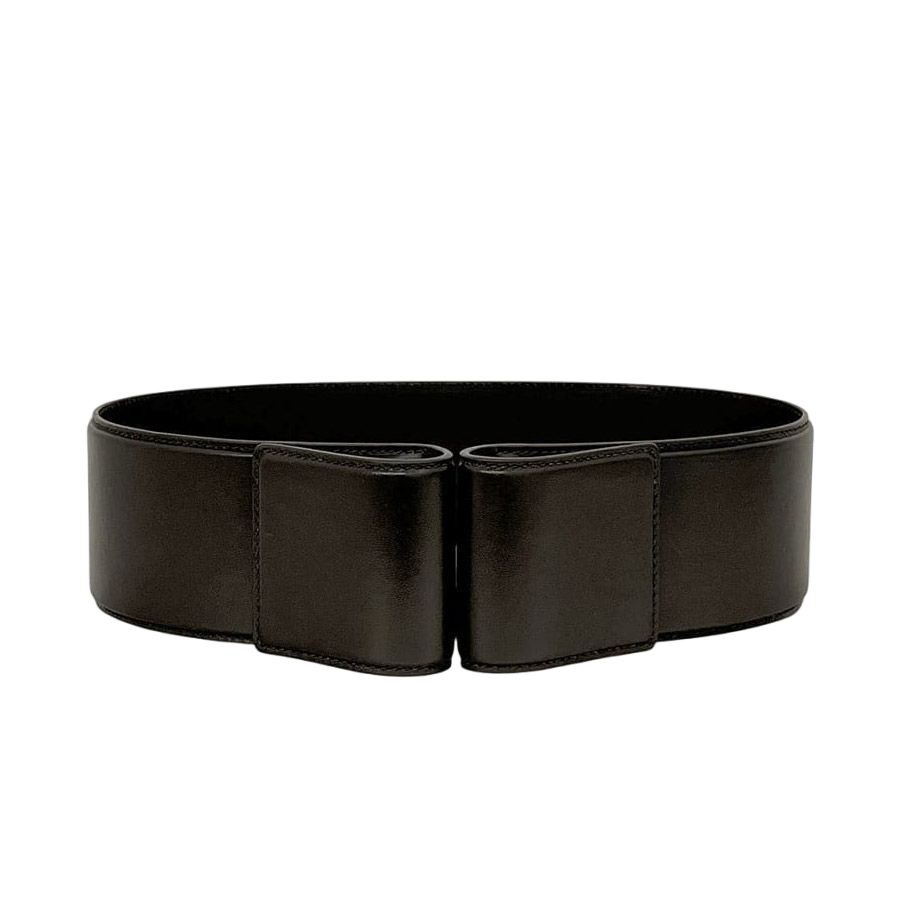 Bottega Veneta Belt Brown M Thick Waist 88 cm 85 Leather