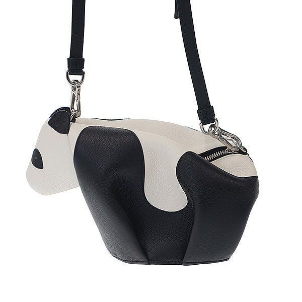 Loewe Panda Mini Shoulder Bag White Black
