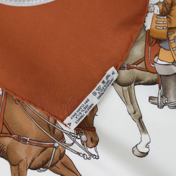 Hermes Carre 90 Scarf Rider Reprise Brown — view 3