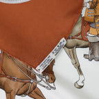 Hermes Carre 90 Scarf Rider Reprise Brown — view 3