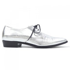 Celine Silver Metallic Oxford Shoes