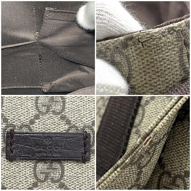 Gucci Shoulder Bag Beige Brown GG Supreme — view 7