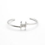 Celine Bracelet Bangle Cuff Silver Triomphe Asymmetric — view 3