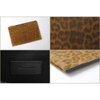 Saint Laurent Paris Clutch Bag Flap Pouch Leopard Suede Brown — view 4