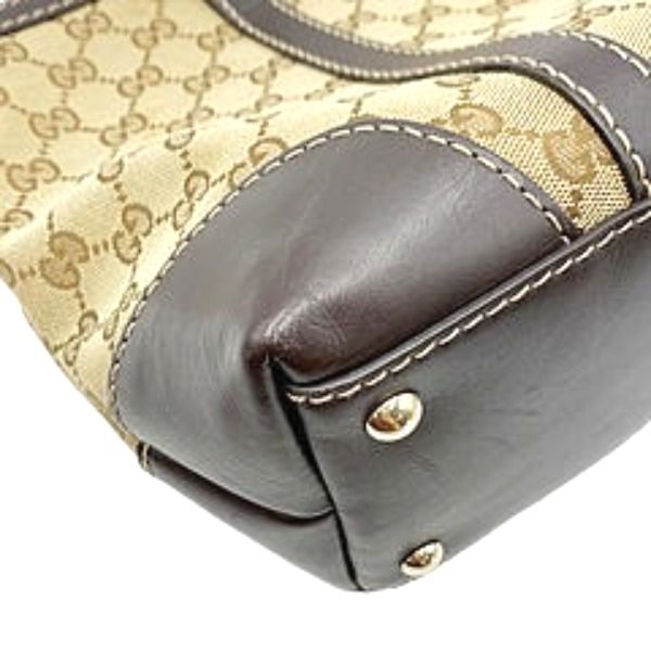 Gucci GG Pattern Handbag Canvas Tote Bag Beige — view 4