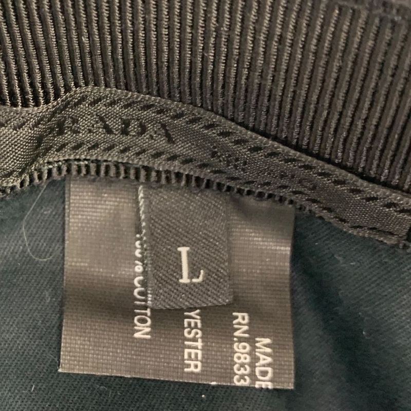 Prada Cap Nylon Logo Baseball 2 Hc274 Size L Black and Green 0864 — view 9