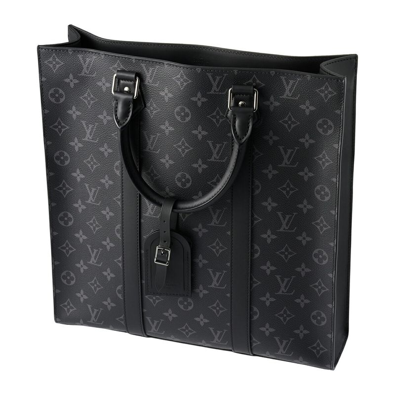 Louis Vuitton Sac Plat Black Gray Tote Bag — view 4