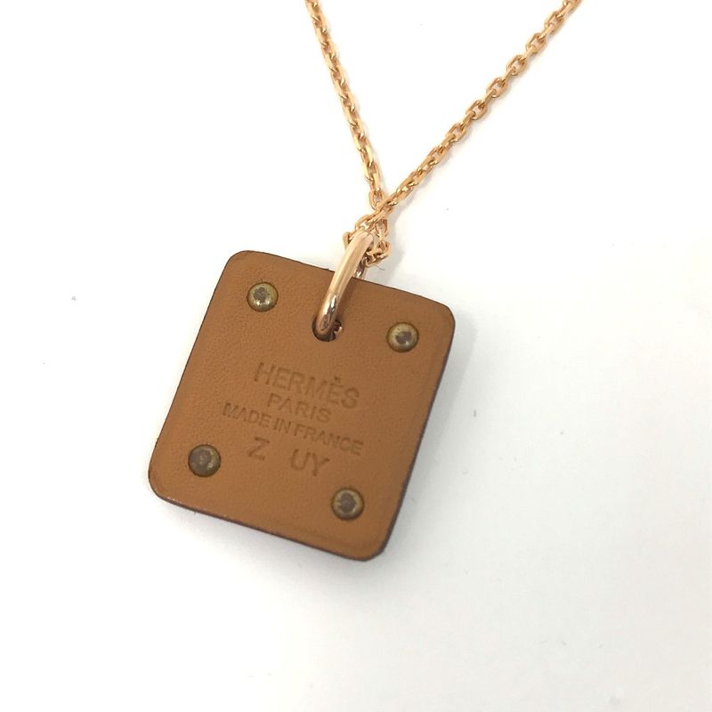 Hermes Necklace As de Coeur PM Metal Brown — view 4