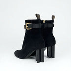 Louis Vuitton Silhouette Line Monogram Boots Short Shoes Suede Black — view 5