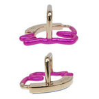 Hermes Scarf Ring Cheval Neon Pink Purple Blue Gold Hardware — view 4