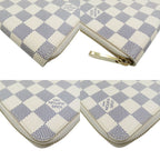 Louis Vuitton Damier Azur Zippy Organizer Gold Hardware White Round — view 8