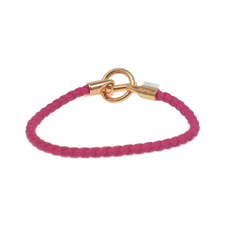 Hermes Grennan Bracelet Rose Mexico Gold Hardware Bangle Accessories — view 3