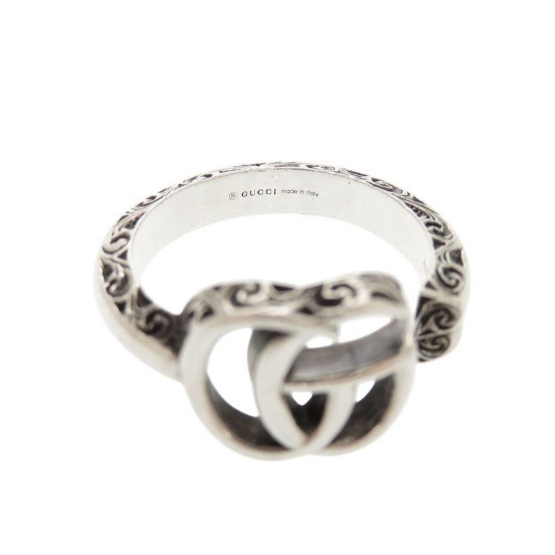 Gucci Double G Silver 925 Size 15-16 Ring 1241 — view 9