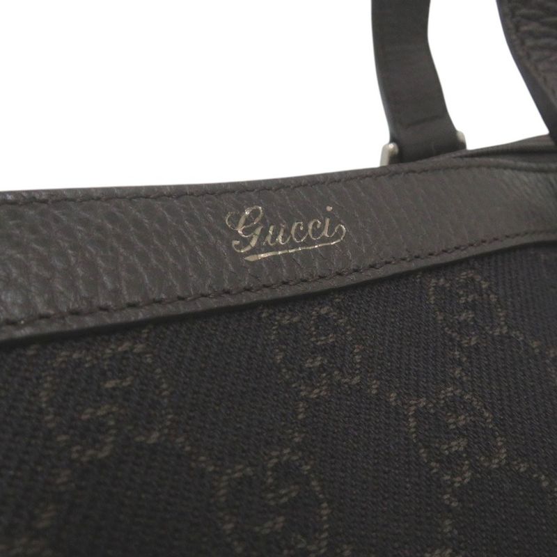 Gucci GG Abbey Tote Bag Canvas Leather Dark Brown 0767 — view 8