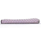 Bottega Veneta L Shaped Zipper Long Wallet In Purple Intrecciato — view 3